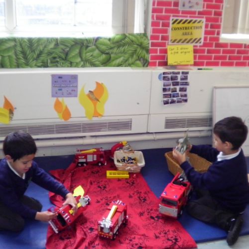 Children learning in reception